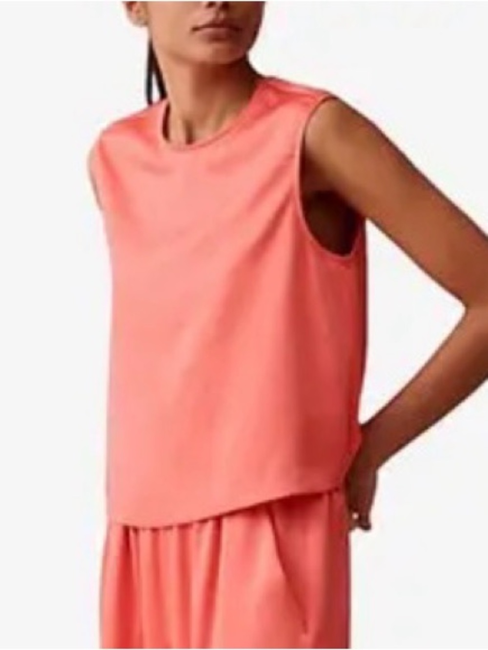 CLAUDIE PIERLOT Women's Beau Sleeveless Tank Top - Modern Crew Neck